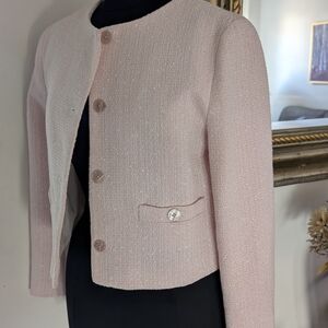 ZARA Elegant Pink Women's Jacket Textured Sz S